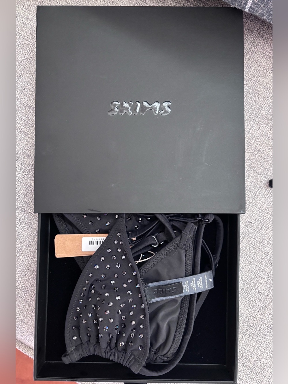 NWT SKIMS “Diamond Encrusted” Limited Edition Swarovski Crystal Bikini W/Box - Picture 10 of 11